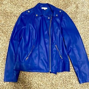 Royal blue faux weather jacket